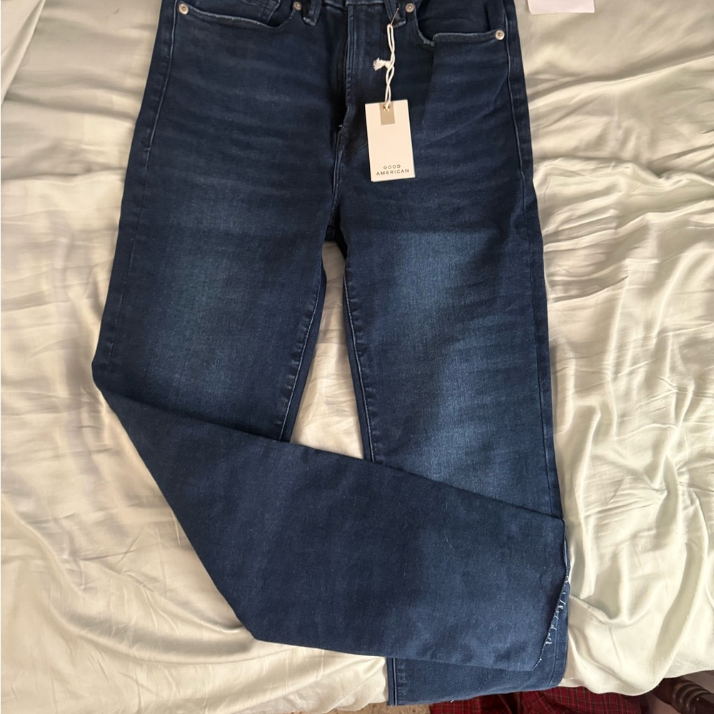 Good American Indigo Straight Leg Jeans